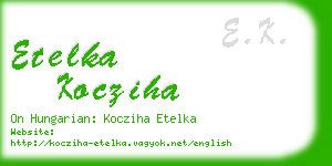 etelka kocziha business card